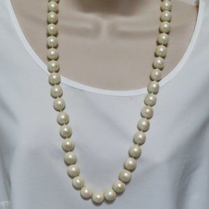 Large Cream Faux Pearl Costume Necklace
